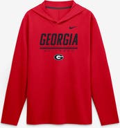 Nike Men's Nike Red Georgia Bulldogs 2026 Sideline Lightweight Long Sleeve Hooded Dri-FIT Top