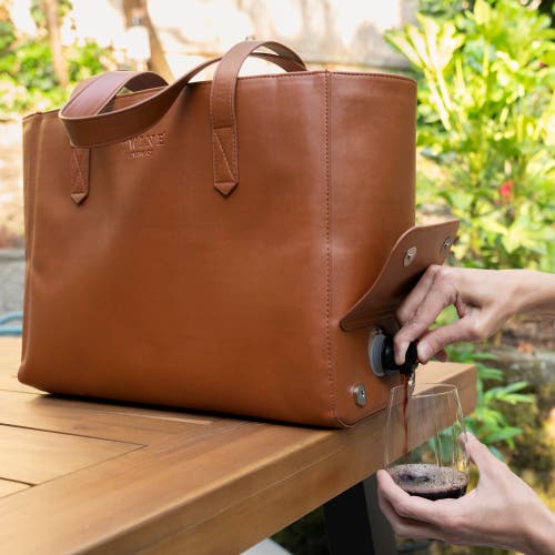 Twine Insulated Wine Tote In Brown