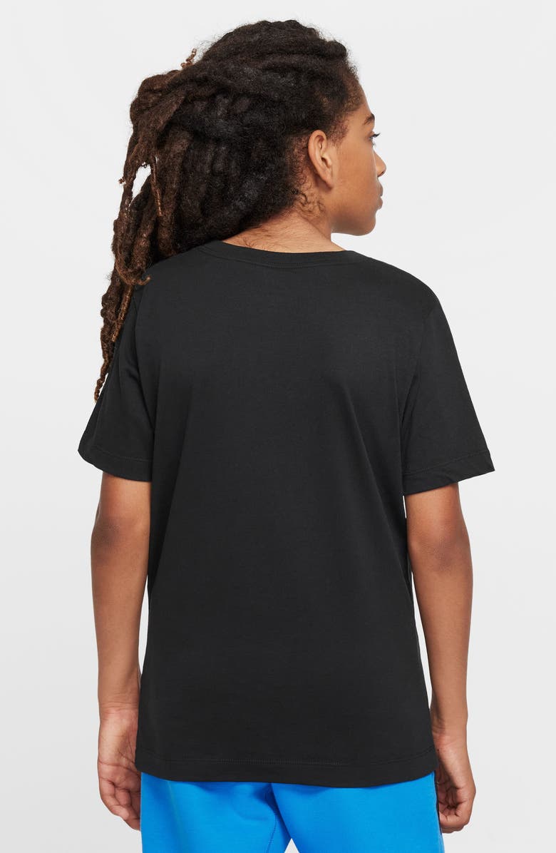 Nike Kids' Sportswear Cotton Graphic T-Shirt, Alternate, color, Black