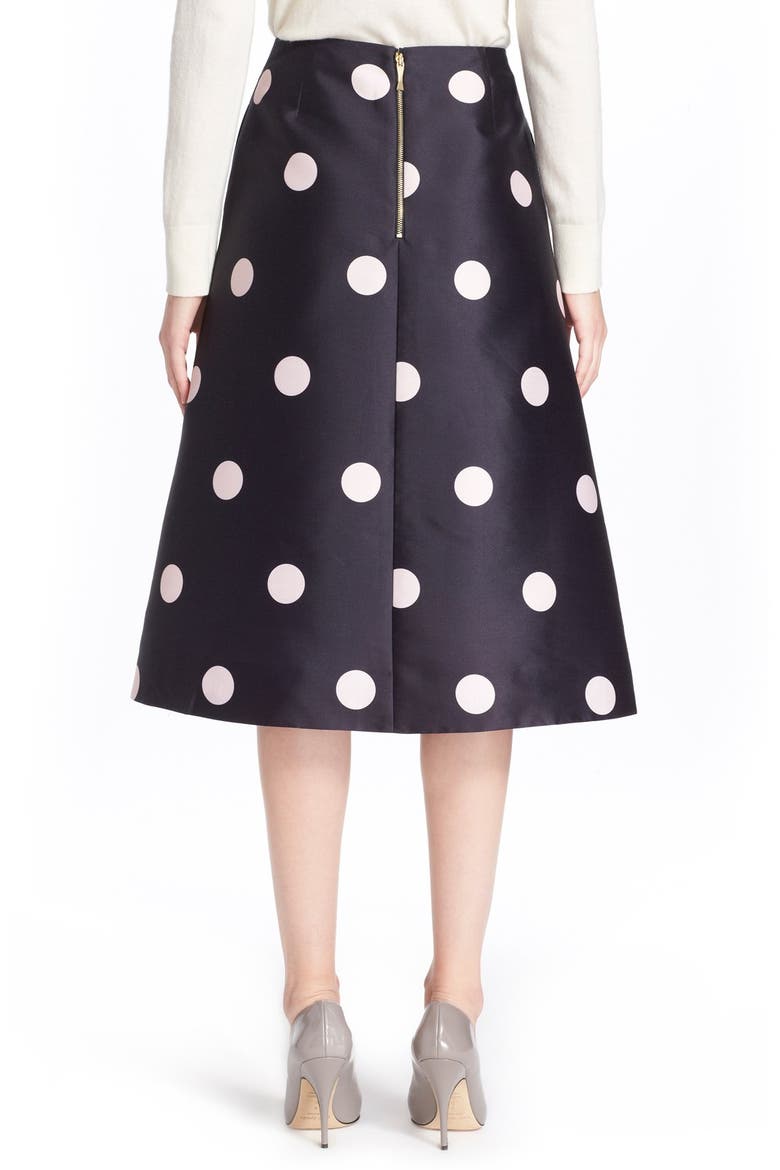 'lysa' dot print midi skirt, Alternate, color, INK