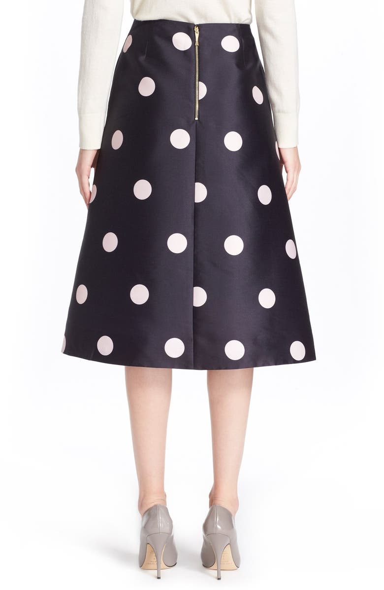 Kate Spade New York 'lysa' dot print midi skirt, Alternate, color,