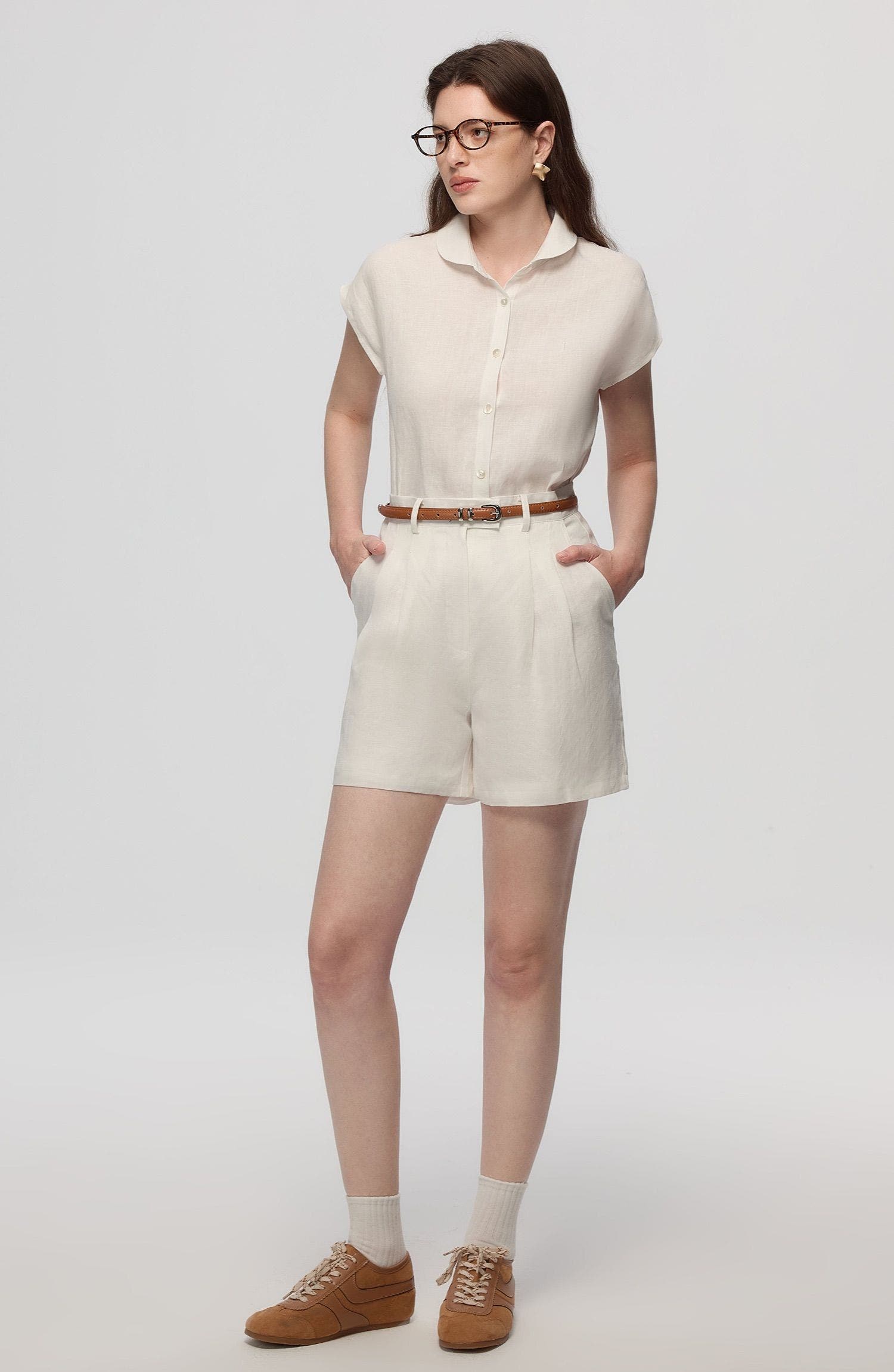 Juana Hemp Retreat Shorts In White
