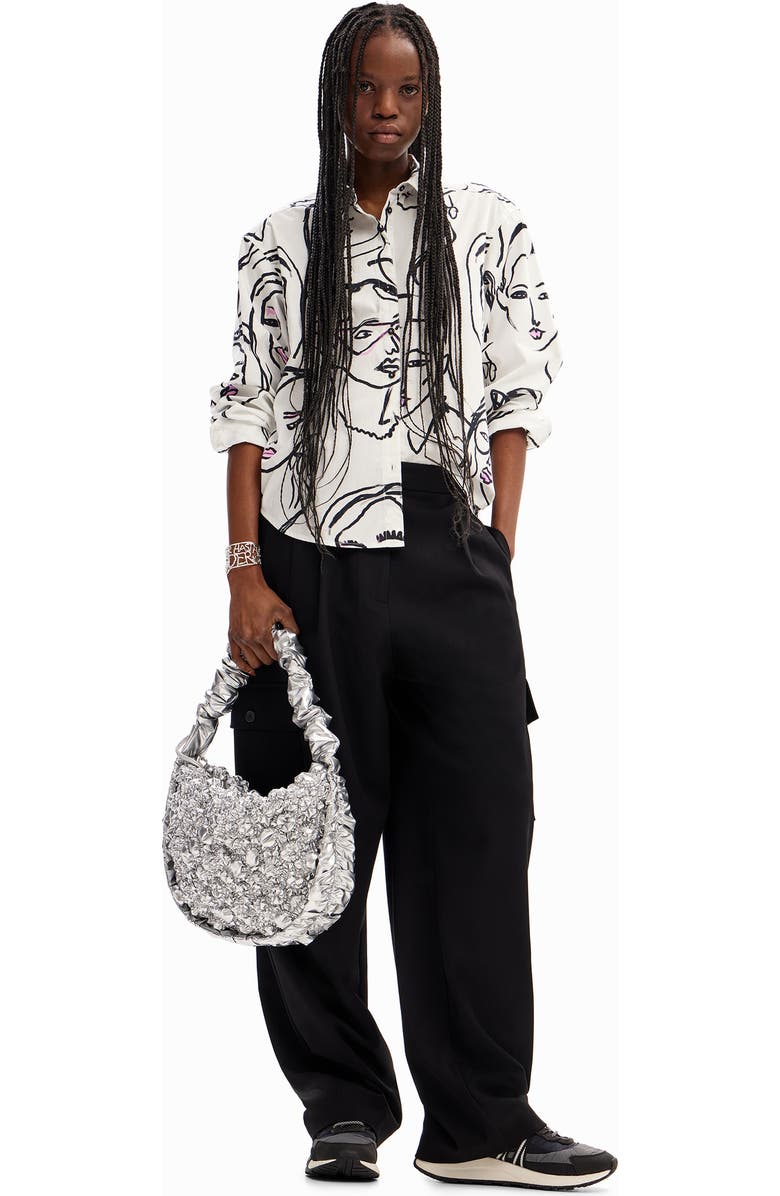 Desigual Flossy Quilted Satin Shoulder Bag, Alternate, color,