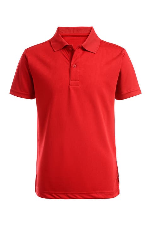 Short Sleeve Performance Polo Uniform Shirt (Big Boys)