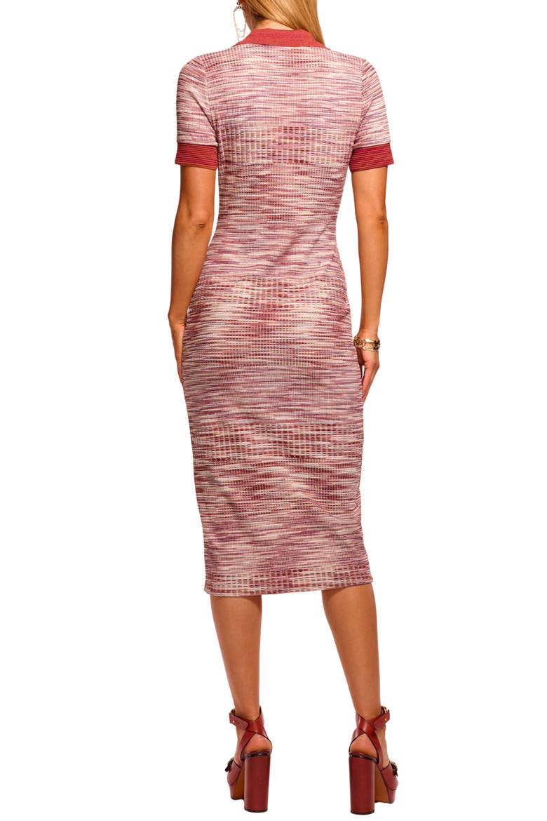 Elijah Rib Midi Dress, Alternate, color, AMBER SPACEDYE