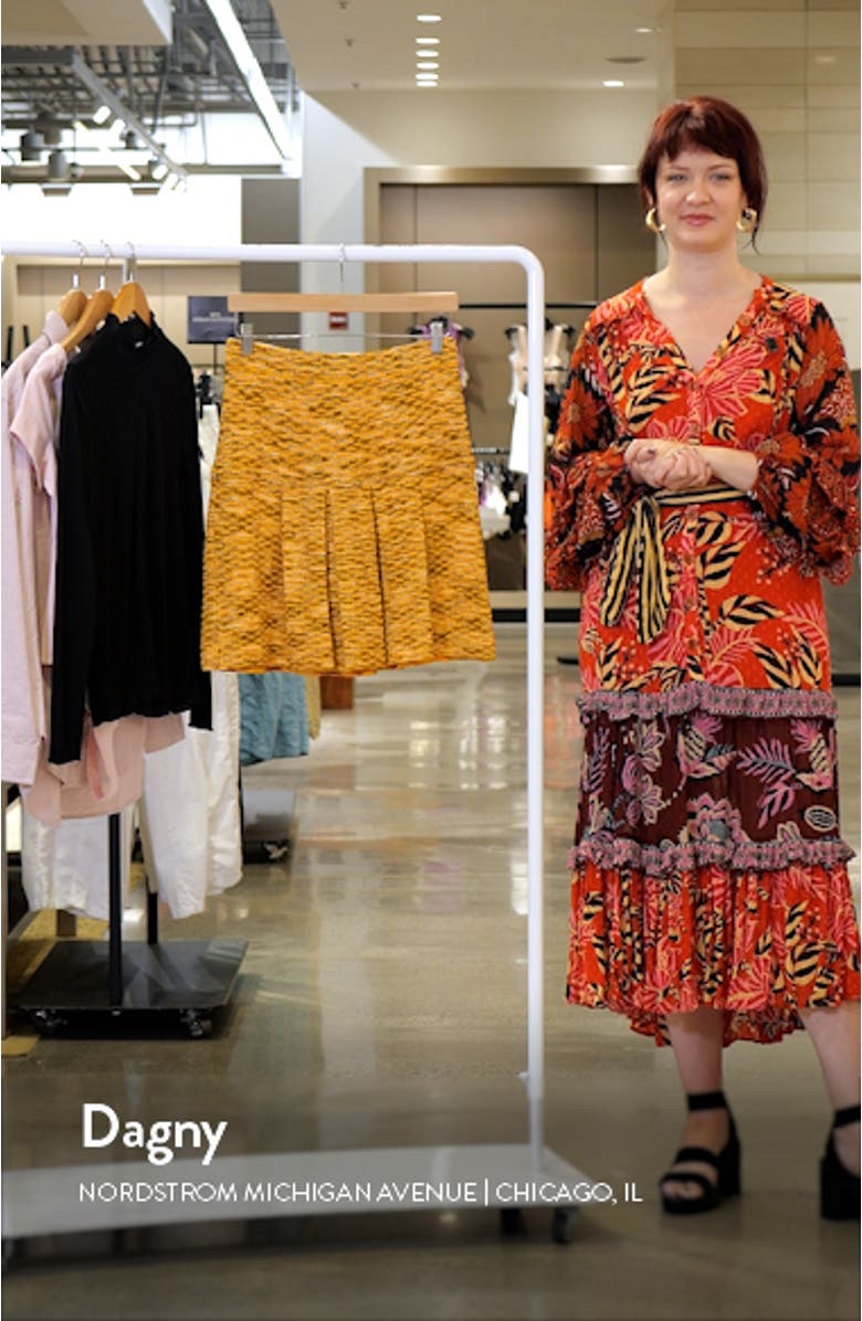 Drop Pleat Tweed Knit Minidress, sales video thumbnail