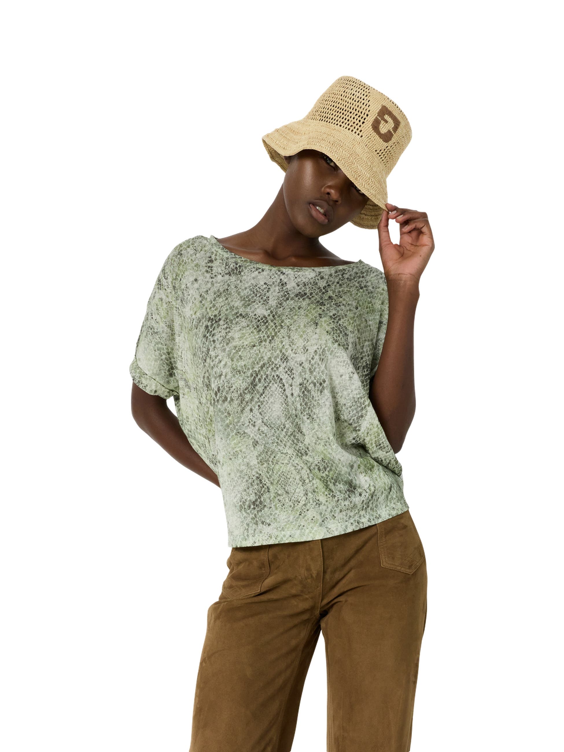 Mariel Snakeskin Print T-Shirt