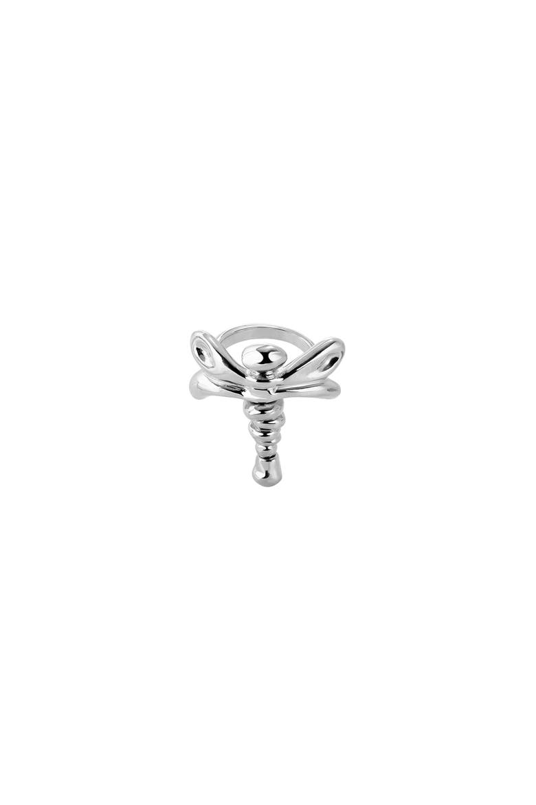 Sterling Silver Plated Dragonfly Ring, Alternate, color, Silver
