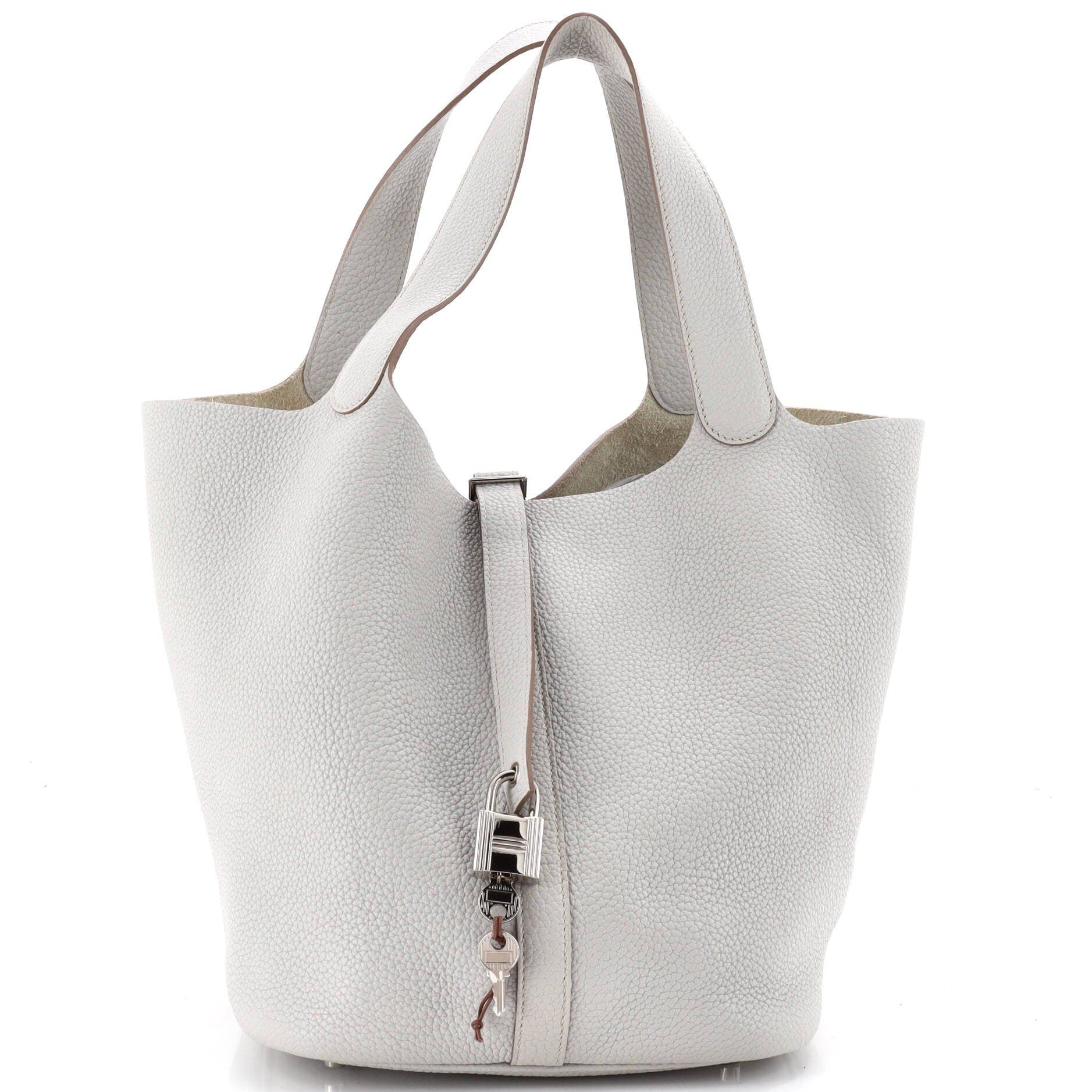 Picotin Lock Bag Clemence GM, Main, color, Grey