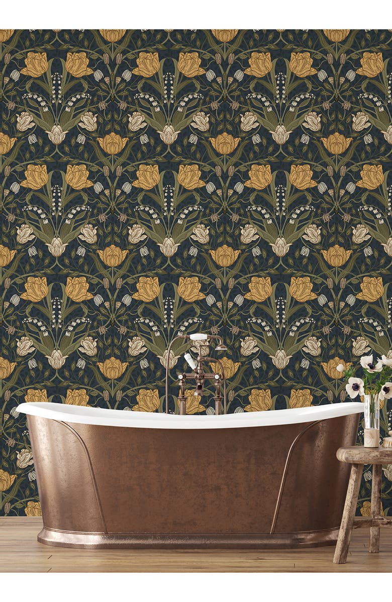 Wallpops Filippa Tulip Wallpaper, Alternate, color, Blue