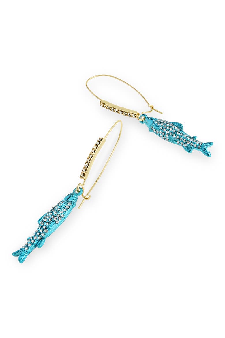 Sardine Drop Earrings, Alternate, color, BLUE