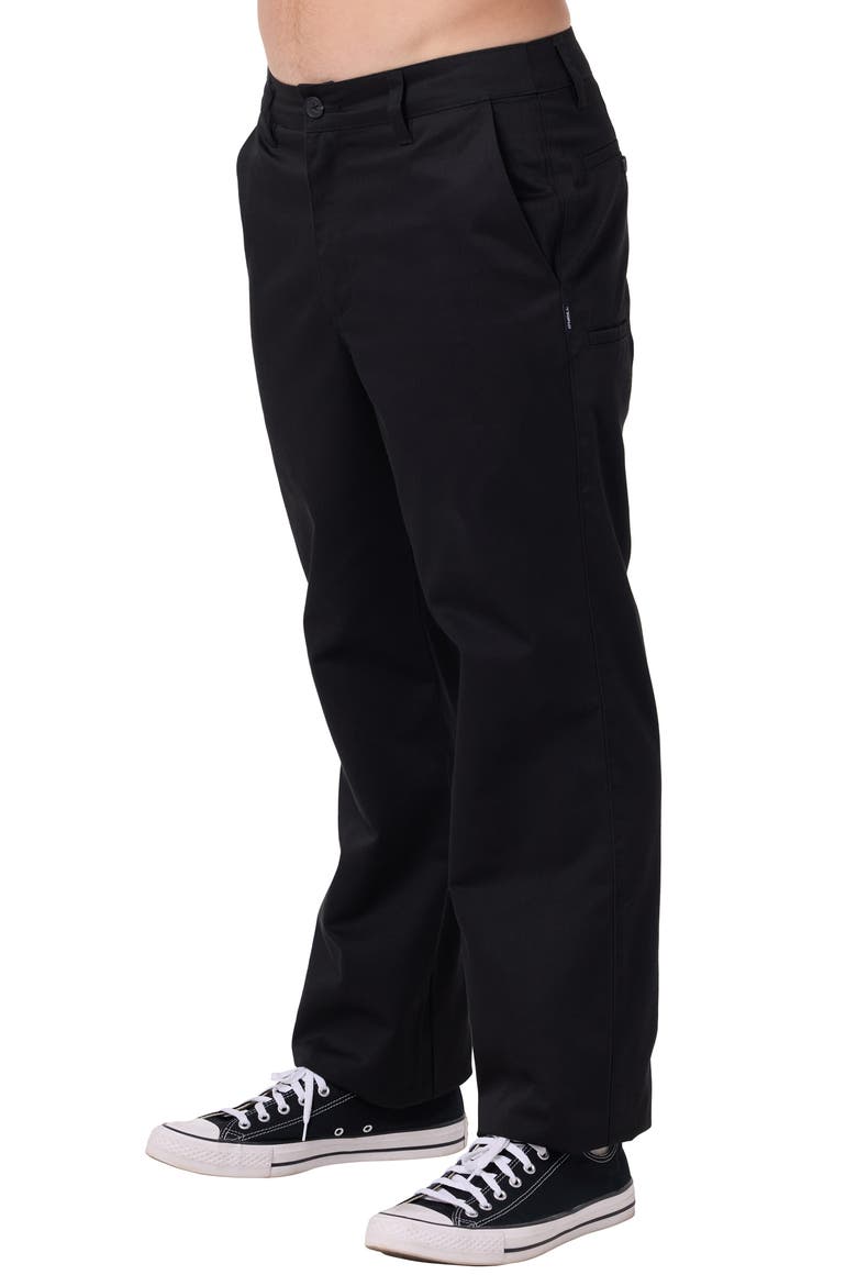 Redwood Flat Front Twill Chinos, Alternate, color, BLACK