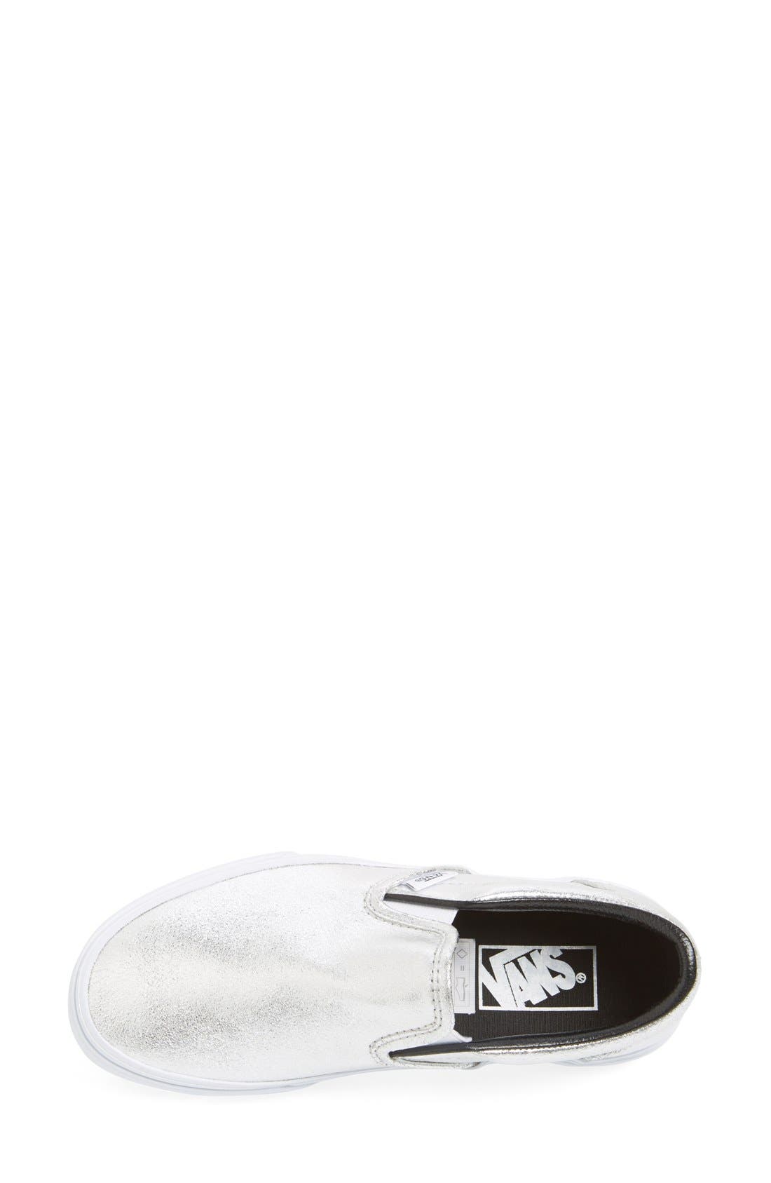 Vans Metallic Leather Slip-On Sneaker, Alternate, color, 