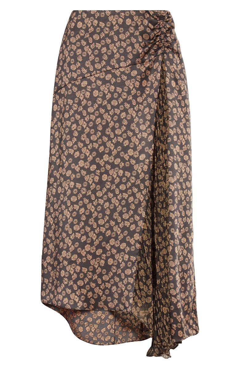 Vince Zinnia Floral Ruched Skirt, Alternate, color,
