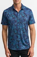 Robert Graham Cusco Performance Short Sleeve Button-Up Shirt
