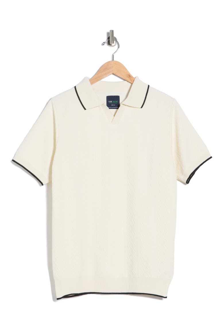 Johnny Collar Knit Polo Sweater, Alternate, color, BEIGE