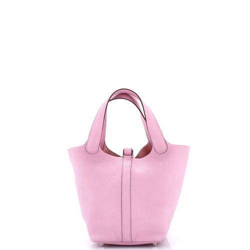 Pre-owned Hermes Hermes Picotin Lock Bag Clemence Pm In Purple
