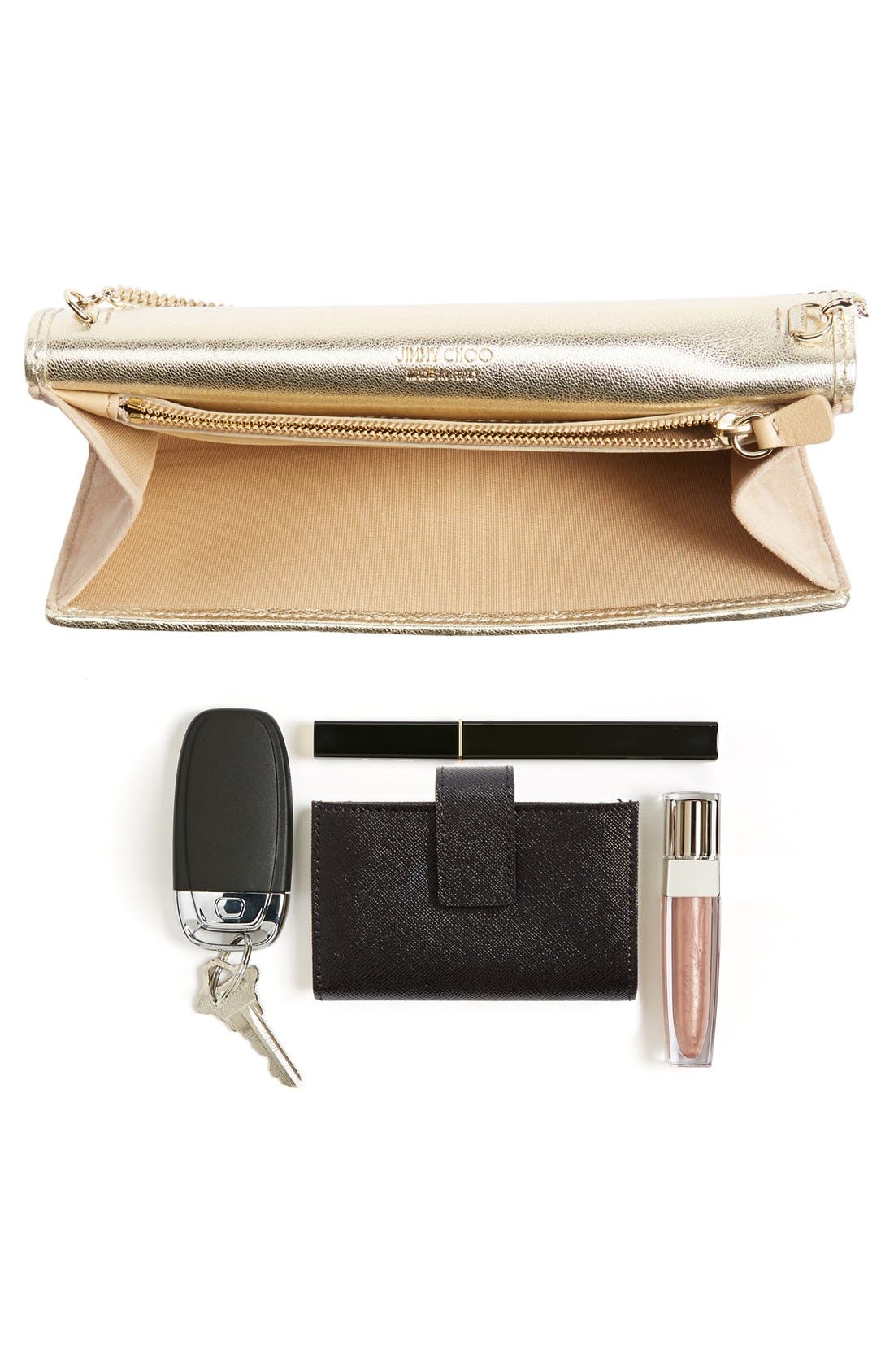 Jimmy Choo 'Milla' Glitter Clutch, Alternate, color, 