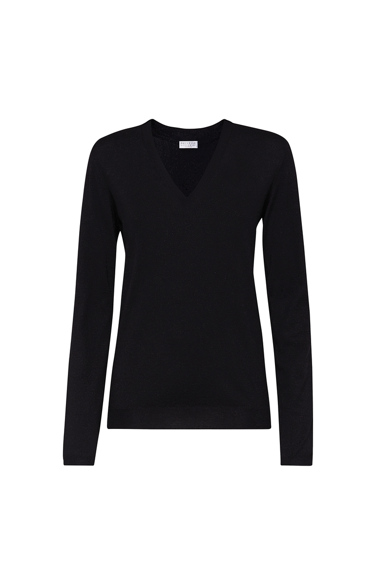 Brunello Cucinelli Sparkling sweater, Main, color, Black