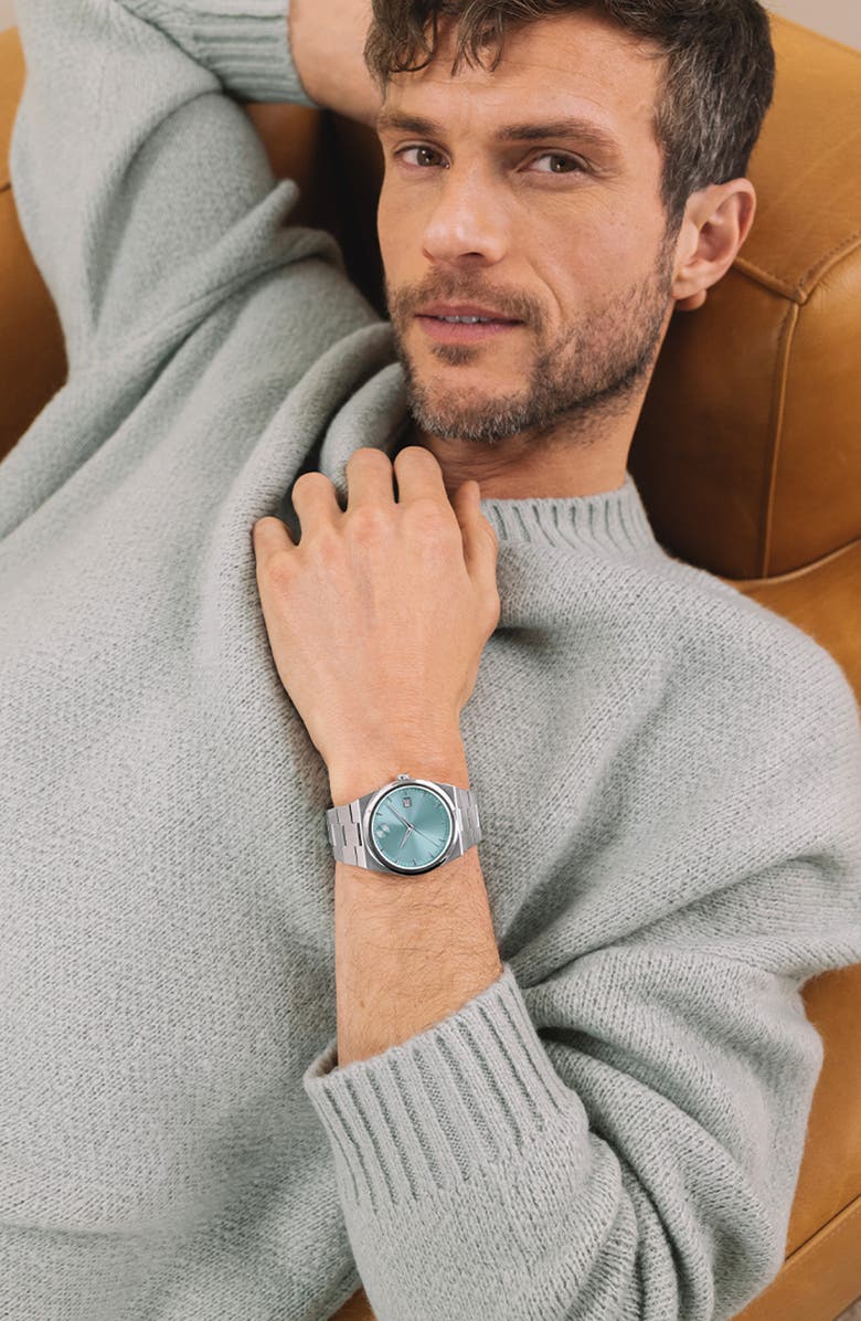 Movado Bold Quest Bracelet Watch, 40mm, Alternate, color, Blue