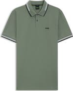 BOSS Paul Tipped Stretch Cotton Polo