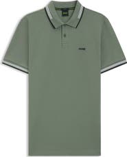 BOSS Paul Tipped Stretch Cotton Polo