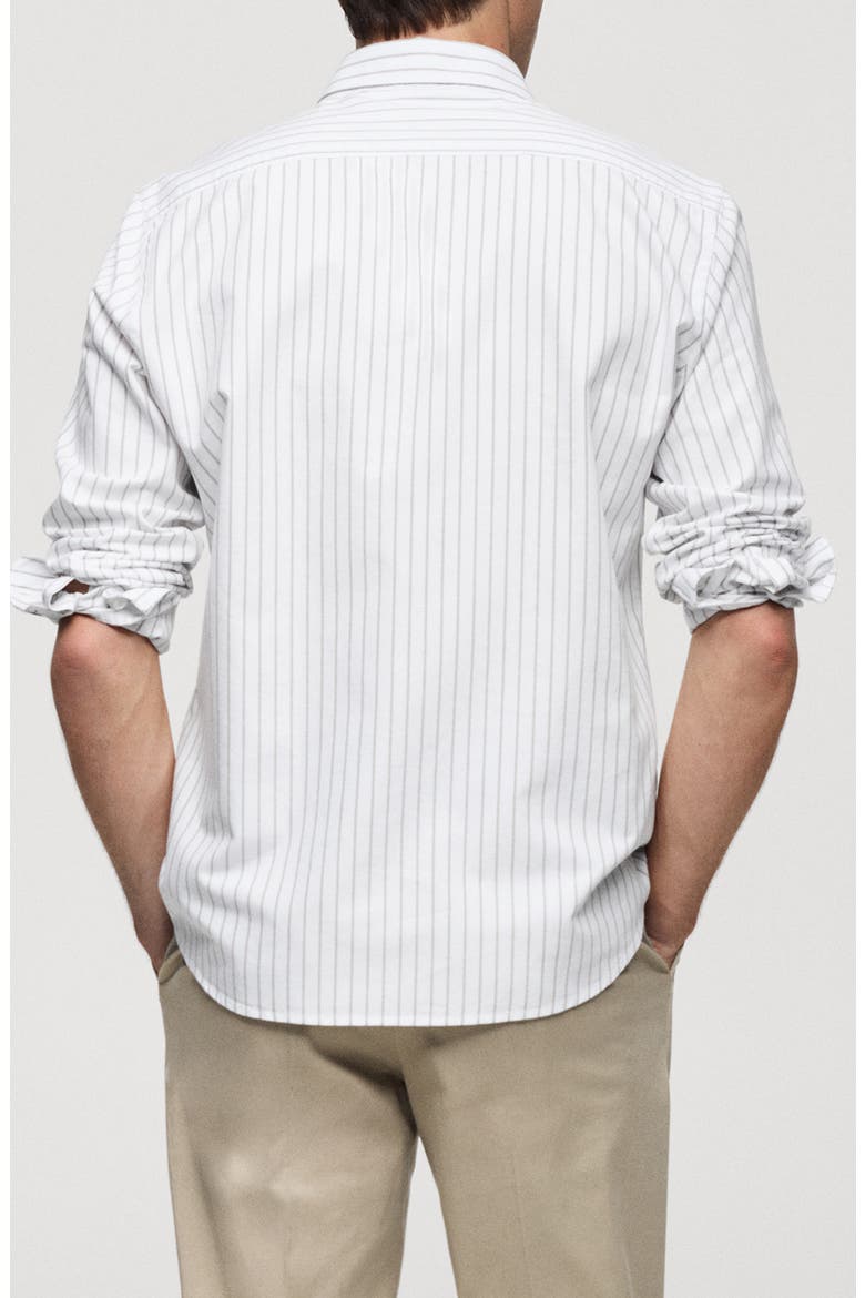 Kodak Stripe Regular Fit Poplin Button-Down Shirt, Alternate, color, WHITE