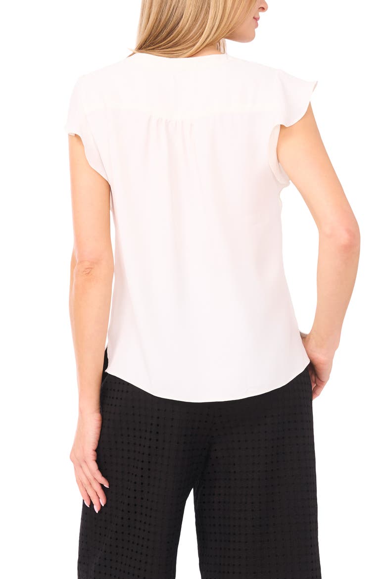 Flutter Sleeve Top, Alternate, color, NEW IVORY