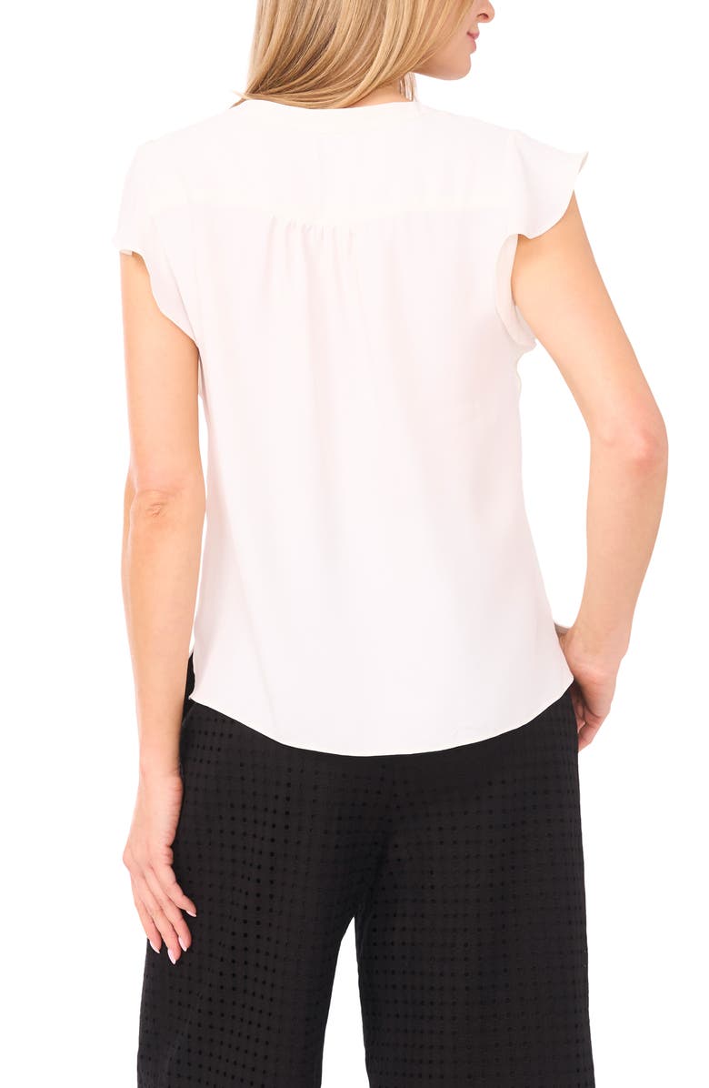 Halogen<sup>®</sup> Flutter Sleeve Top, Alternate, color, New Ivory