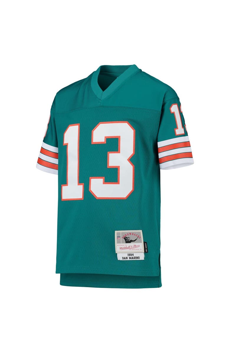 Mitchell & Ness Youth Mitchell & Ness Dan Marino Aqua Miami Dolphins 1984 Legacy Retired Player Jersey, Alternate, color,