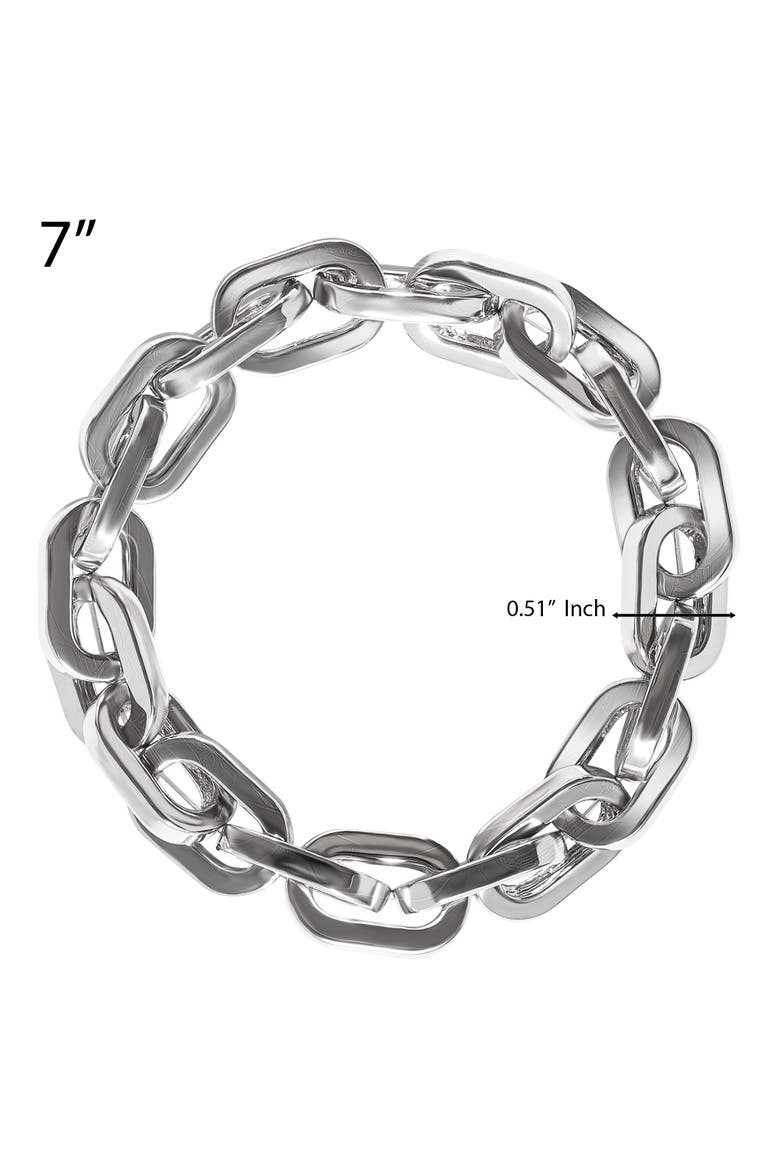 Mixed Metal Link Chain Bracelet, Alternate, color, Silver