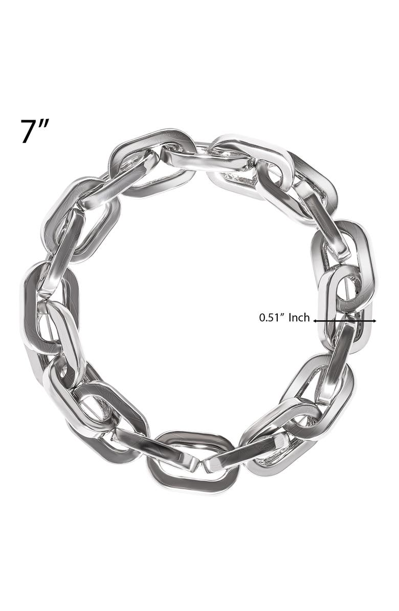 Jessica Simpson Metal Link Chain Bracelet, Alternate, color, Silver