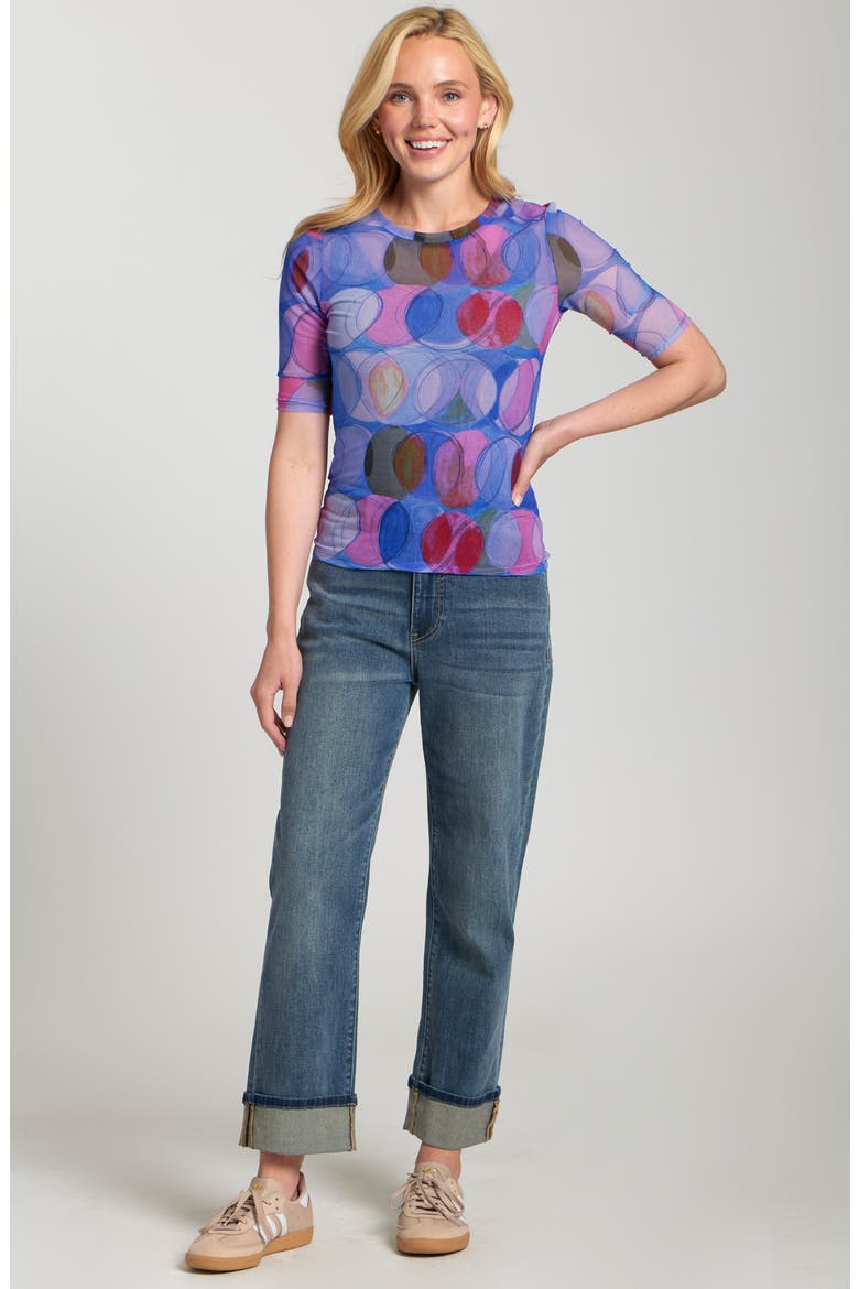 Cuffed Straight Leg Jeans, Alternate, color, MEDIUM INDIGO