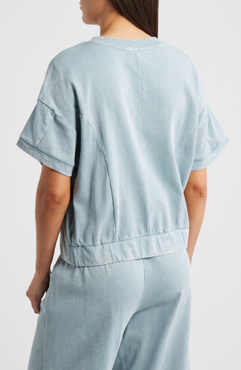 CITY BLUES Short Sleeve Cotton Sweatshirt, Alternate, color, Blue Grotto