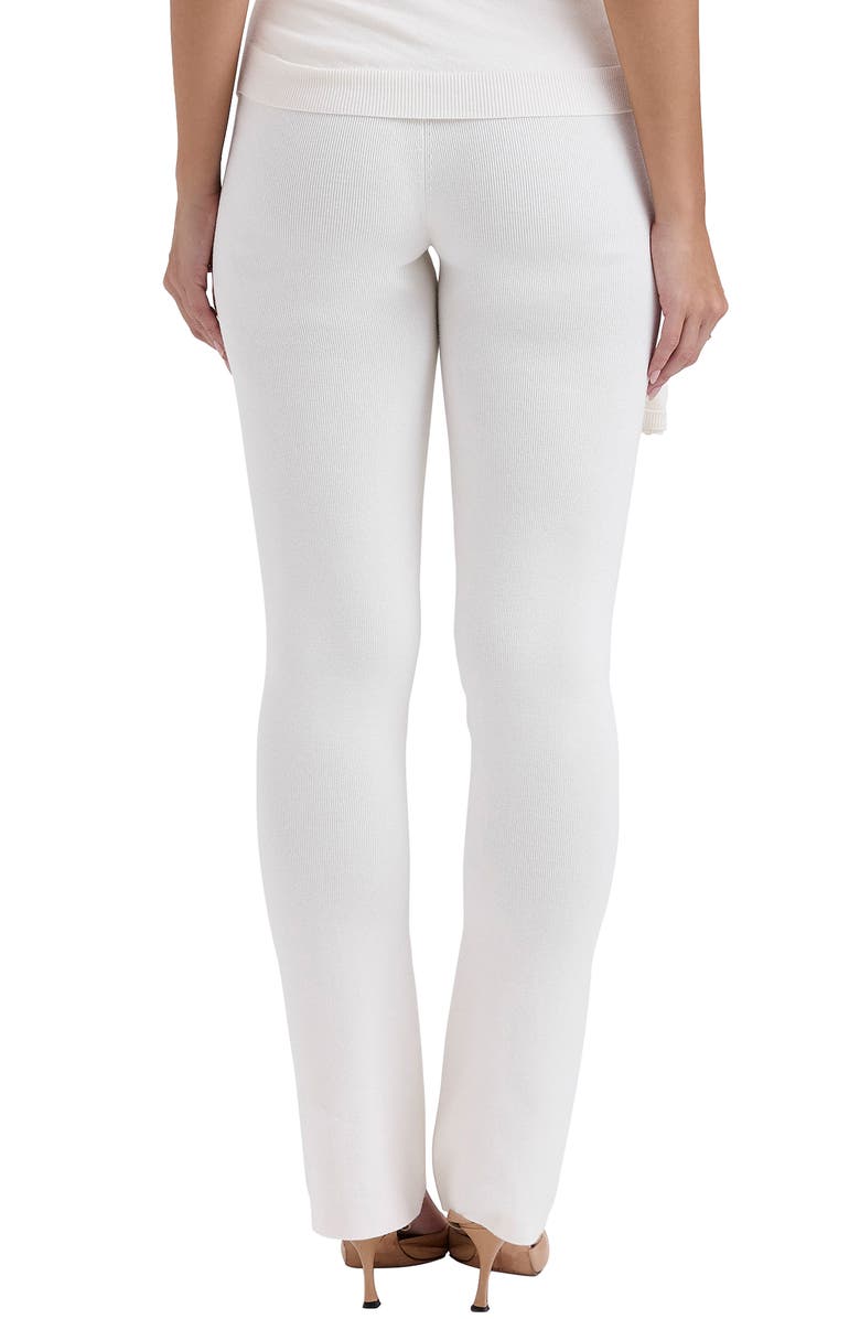 HOUSE OF CB Wren Slim Fit Cotton & Cashmere Knit Pants, Alternate, color, Ivory