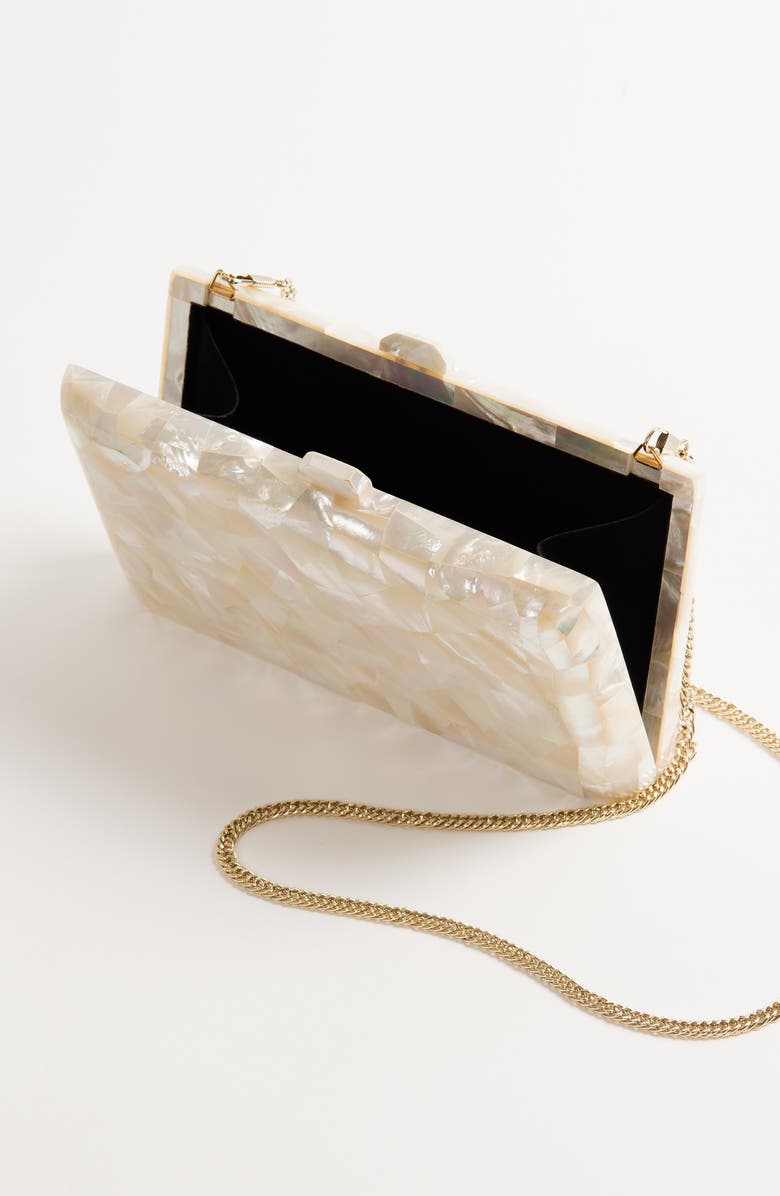 Freya Rose Aphrodite Mother of Pearl Bag Ivory, Alternate, color, Ivory