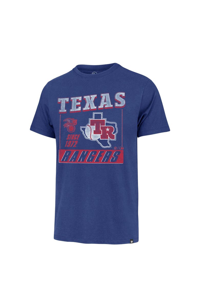 '47 Men's '47 Royal Texas Rangers Outlast Franklin T-Shirt, Alternate, color, 