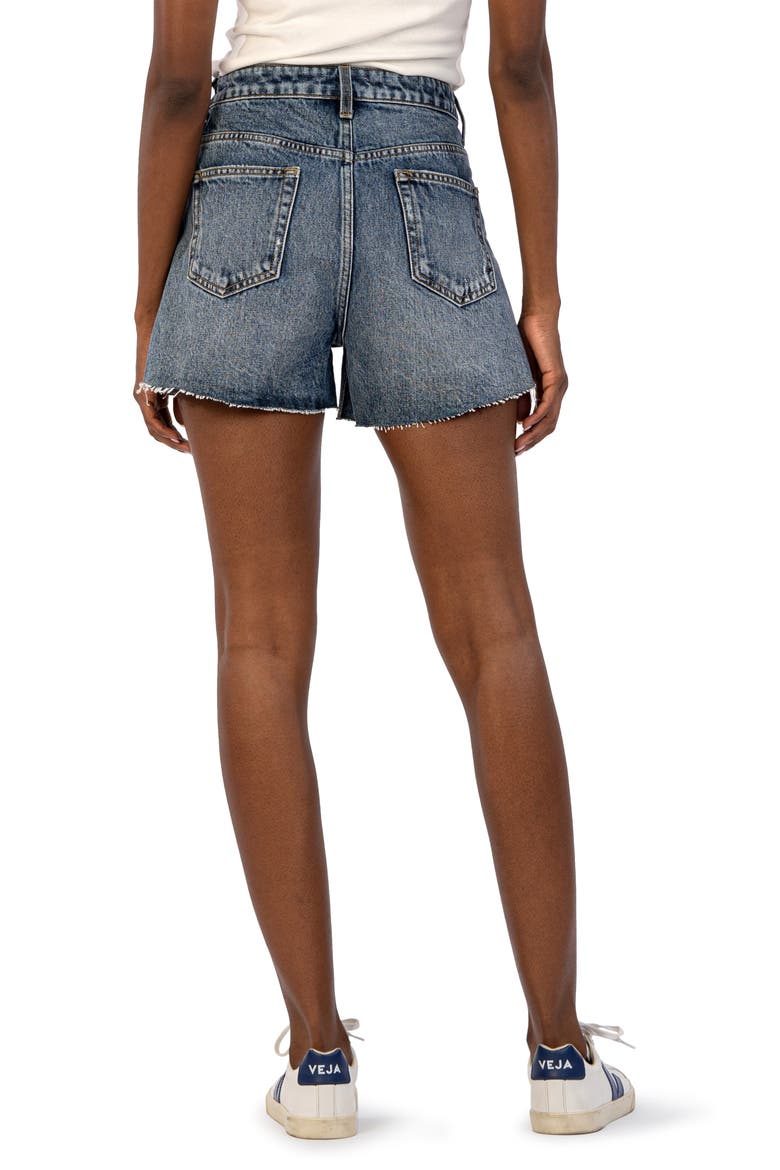 Taylor Distressed High Waist Cutoff Denim Shorts, Alternate, color, FACILITATED BLUE