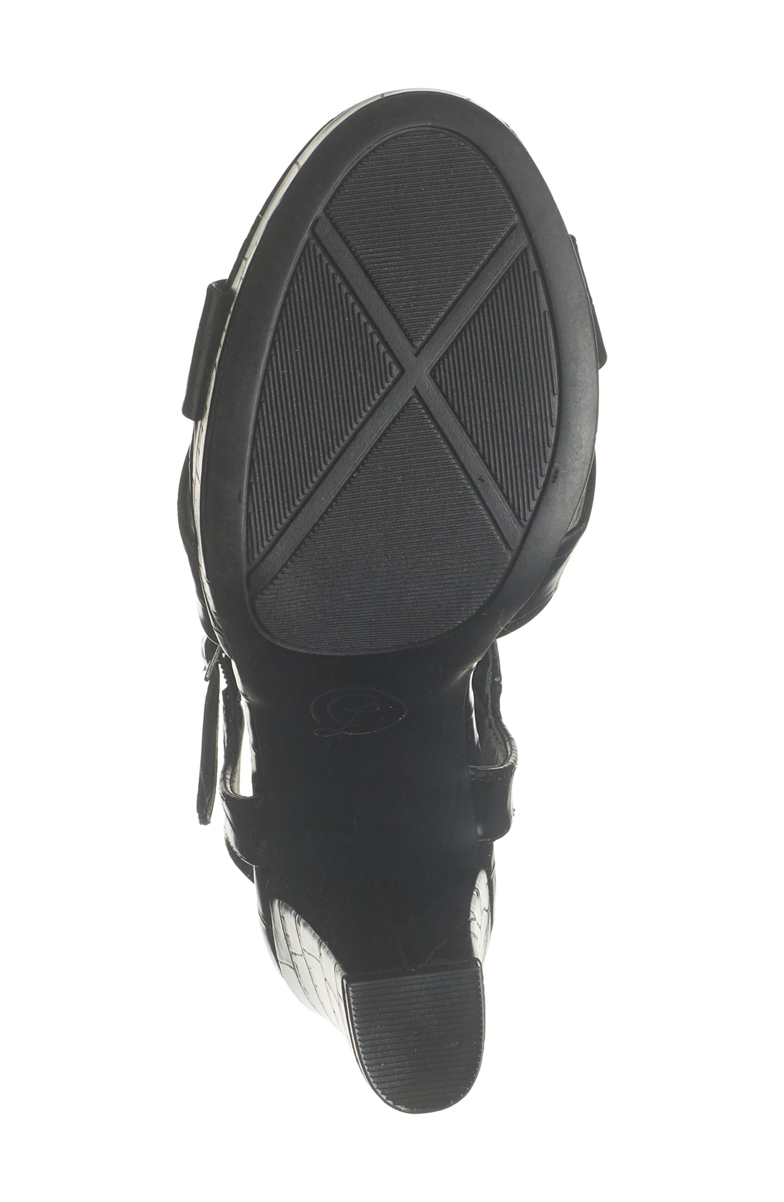 Chinese Laundry Addy Croc-Embossed Platform Sandal, Alternate, color, 