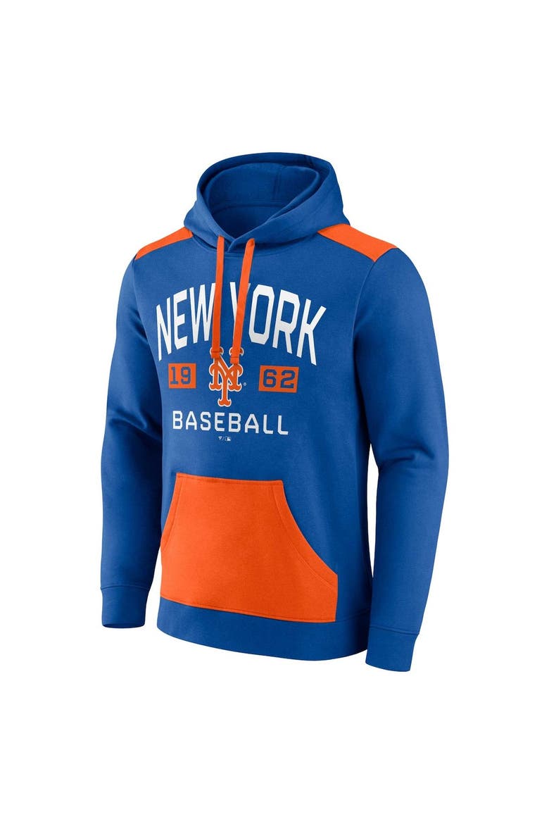 Men's Fanatics Branded Royal/Orange New York Mets Chip In Pullover Hoodie, Alternate, color, Royal