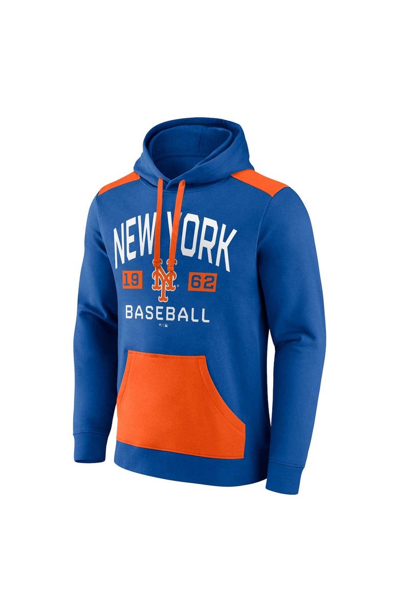 FANATICS Men's Fanatics Branded Royal/Orange New York Mets Chip In Pullover Hoodie, Alternate, color, 