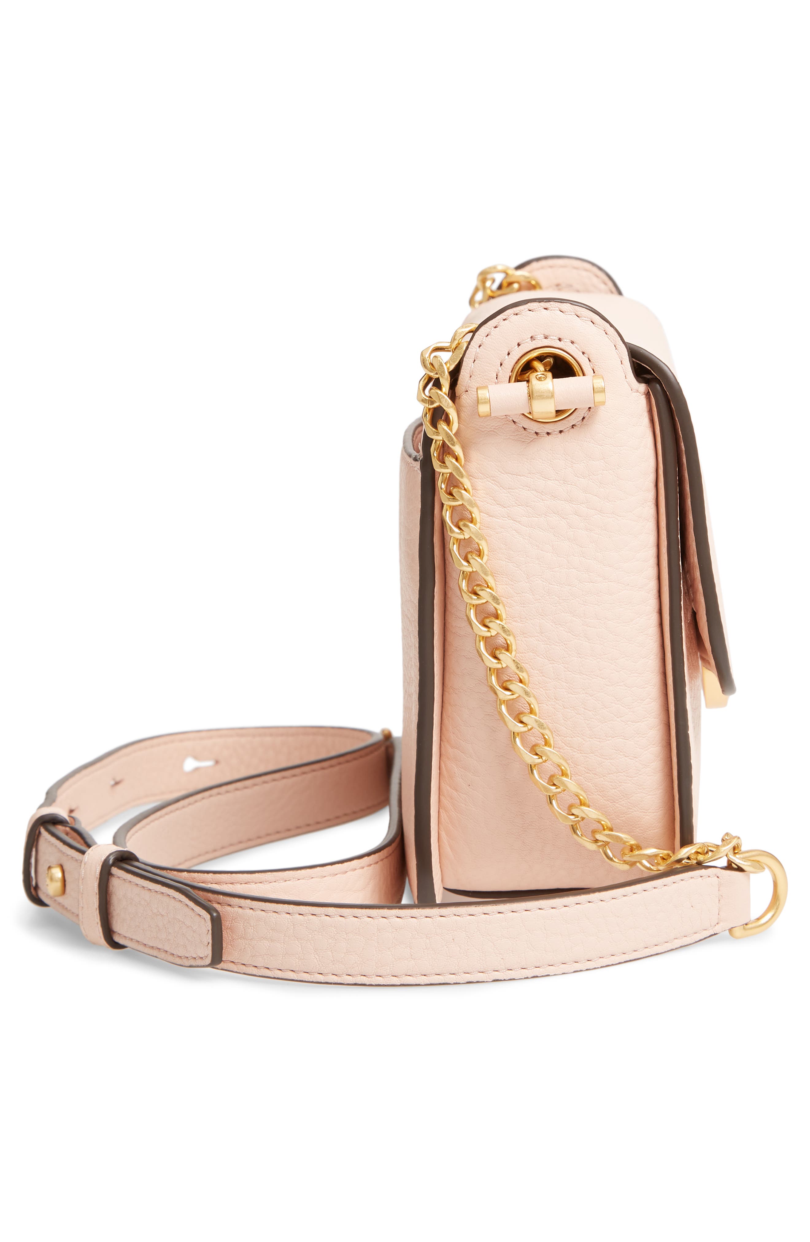 Chelsea Leather Crossbody Bag, Alternate, color, PALE APRICOT