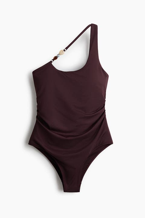 Padded-cup One-shoulder Swimsuit