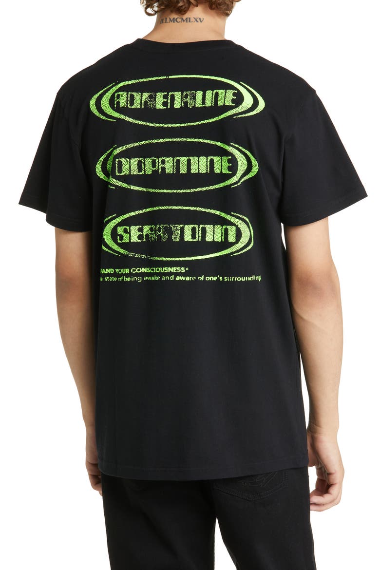 Adrenaline Cotton Graphic Tee, Alternate, color, BLACK