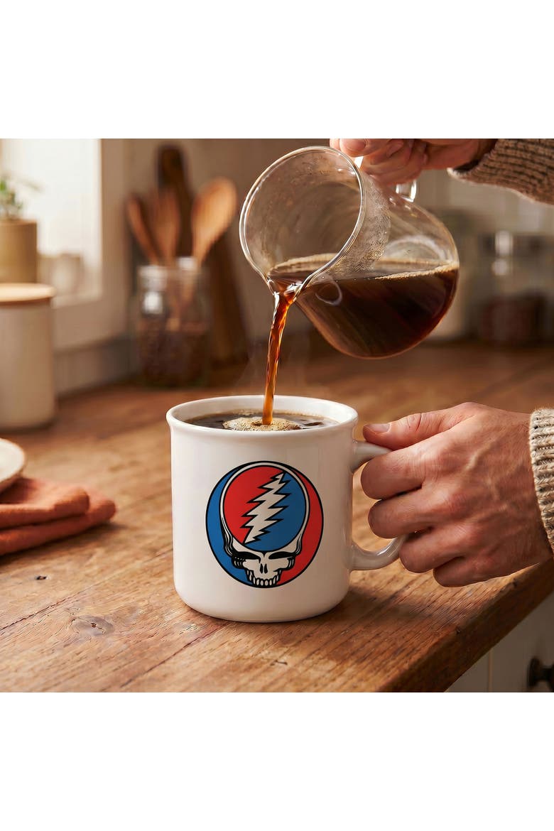 20 oz Grateful Dead Skull Logo Ceramic Camper Mug, Alternate, color, Multicolored