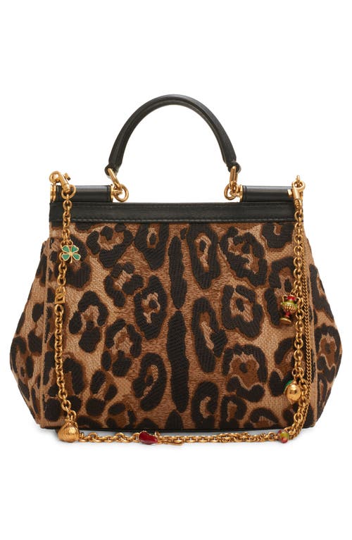 Dolce & Gabbana Sicily Handbag In Leopard/nero