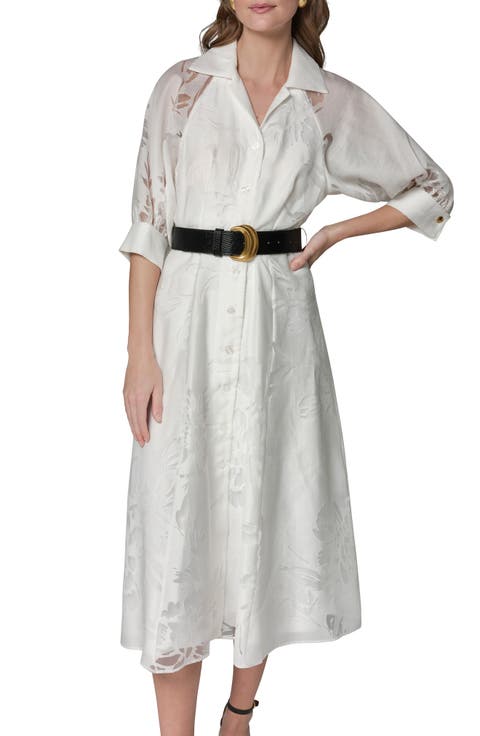 Floral Cutout Shirtdress