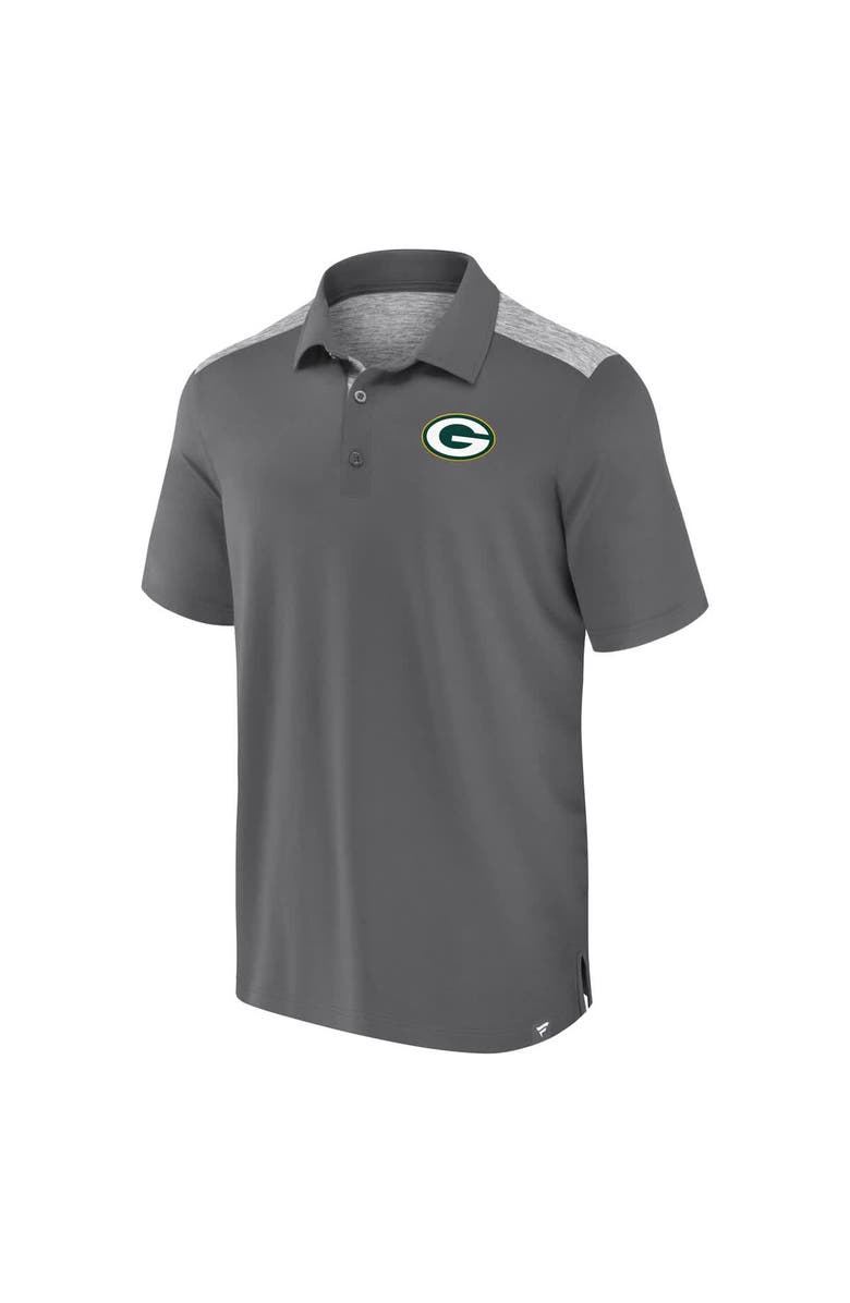 FANATICS Men's Fanatics Gray Green Bay Packers Long Shot Polo, Alternate, color, Gray