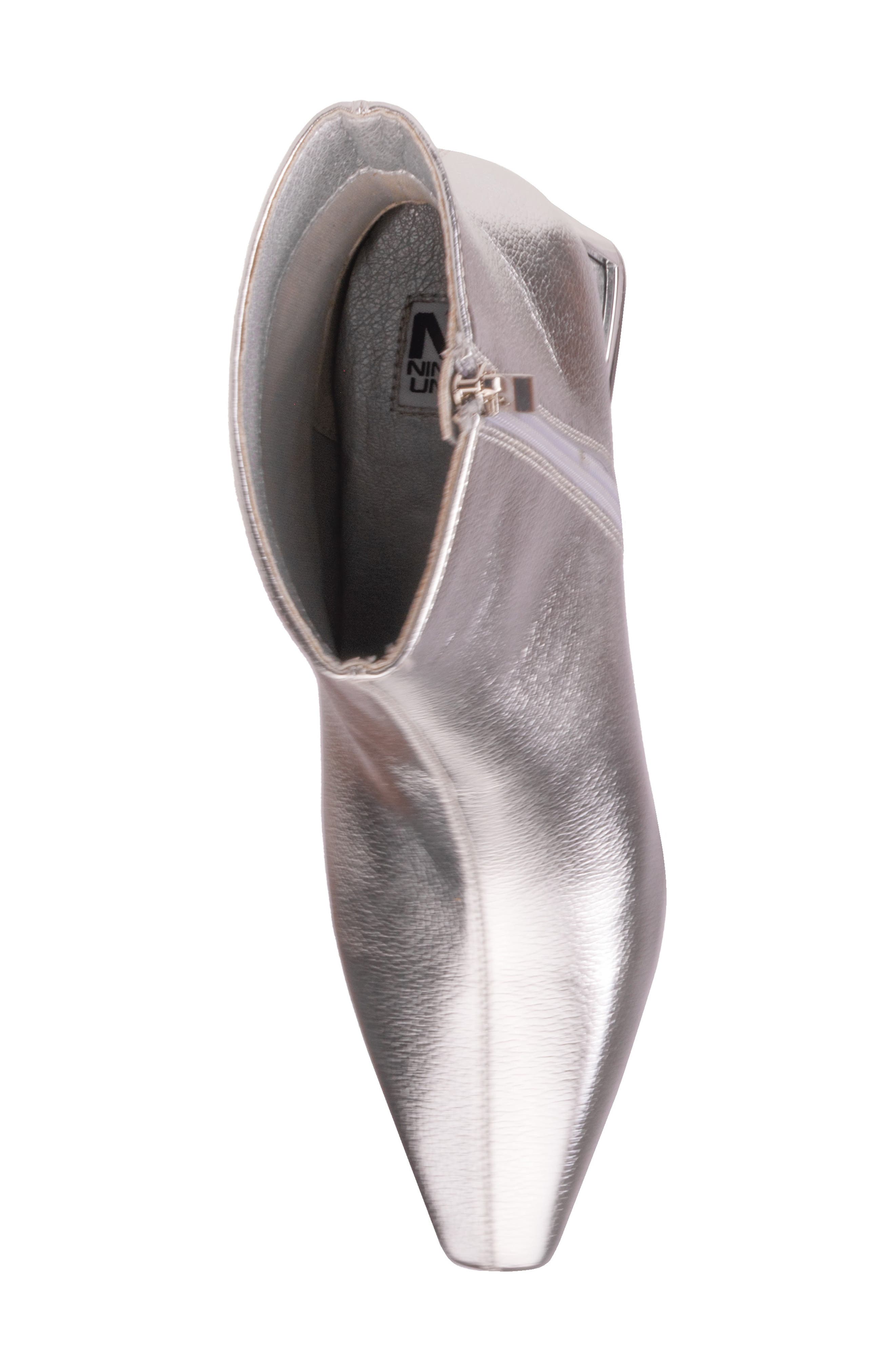 NINETY UNION Brooke Block Heel Boot, Alternate, color, Silver