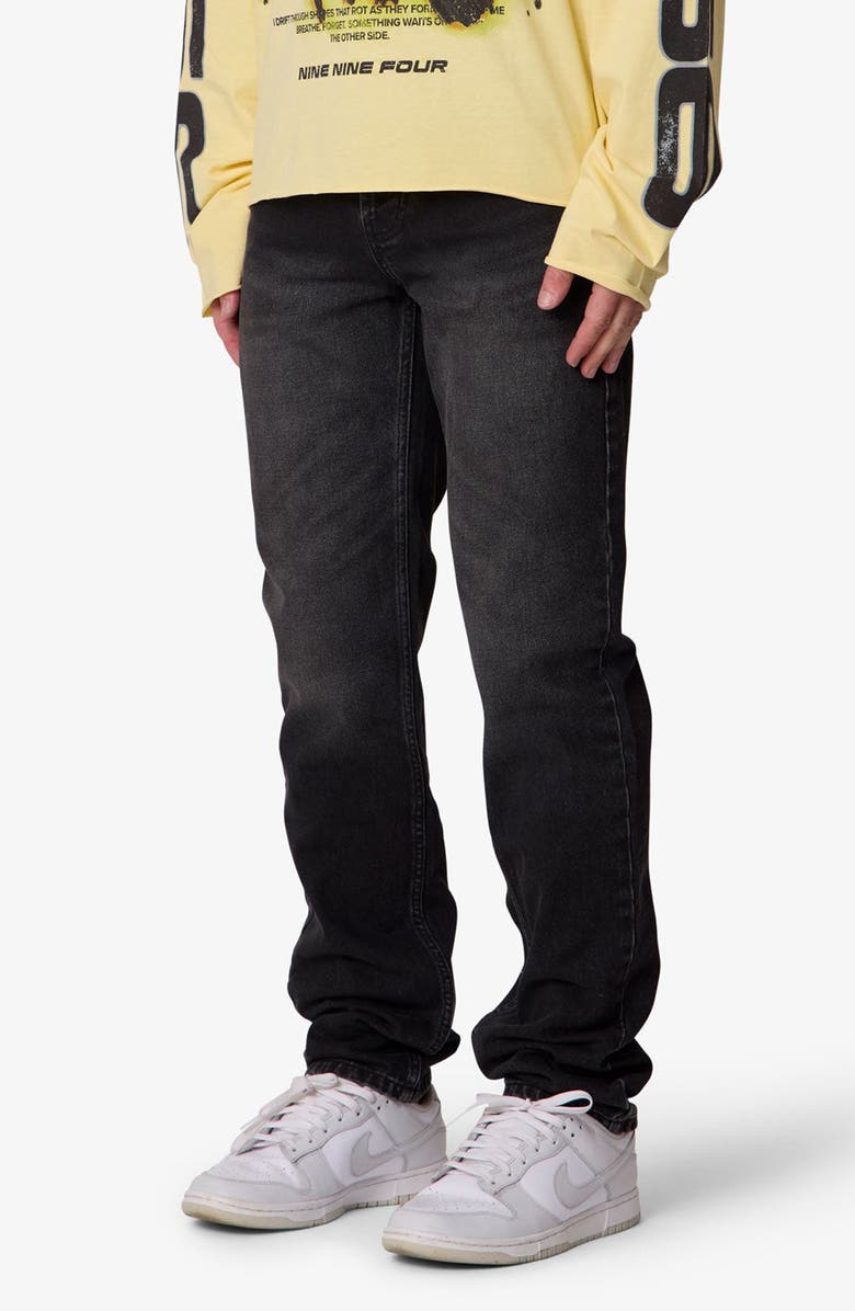 mnml Slim Fit Jeans, Alternate, color, Western Black